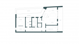 Grundriss des 1. und 2. Obergeschosses eines Mehrfamilienhauses in Heilbad Heiligenstadt (Eichsfeld, Thüringen) — moderne Architektur und Planung von PLANWERK M