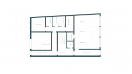 Grundriss des Erdgeschosses eines Mehrfamilienhauses in Heilbad Heiligenstadt (Eichsfeld, Thüringen) — moderne Architektur und Planung von PLANWERK M