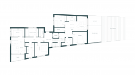 Grundriss des 1. und 2. Obergeschosses eines Mehrfamilienhauses in Uder (Eichsfeld, Thüringen) — moderne Architektur und Planung von PLANWERK M 