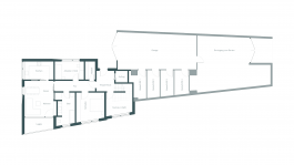 Grundriss des Erdgeschosses eines Mehrfamilienhauses in Uder (Eichsfeld, Thüringen) — moderne Architektur und Planung von PLANWERK M 